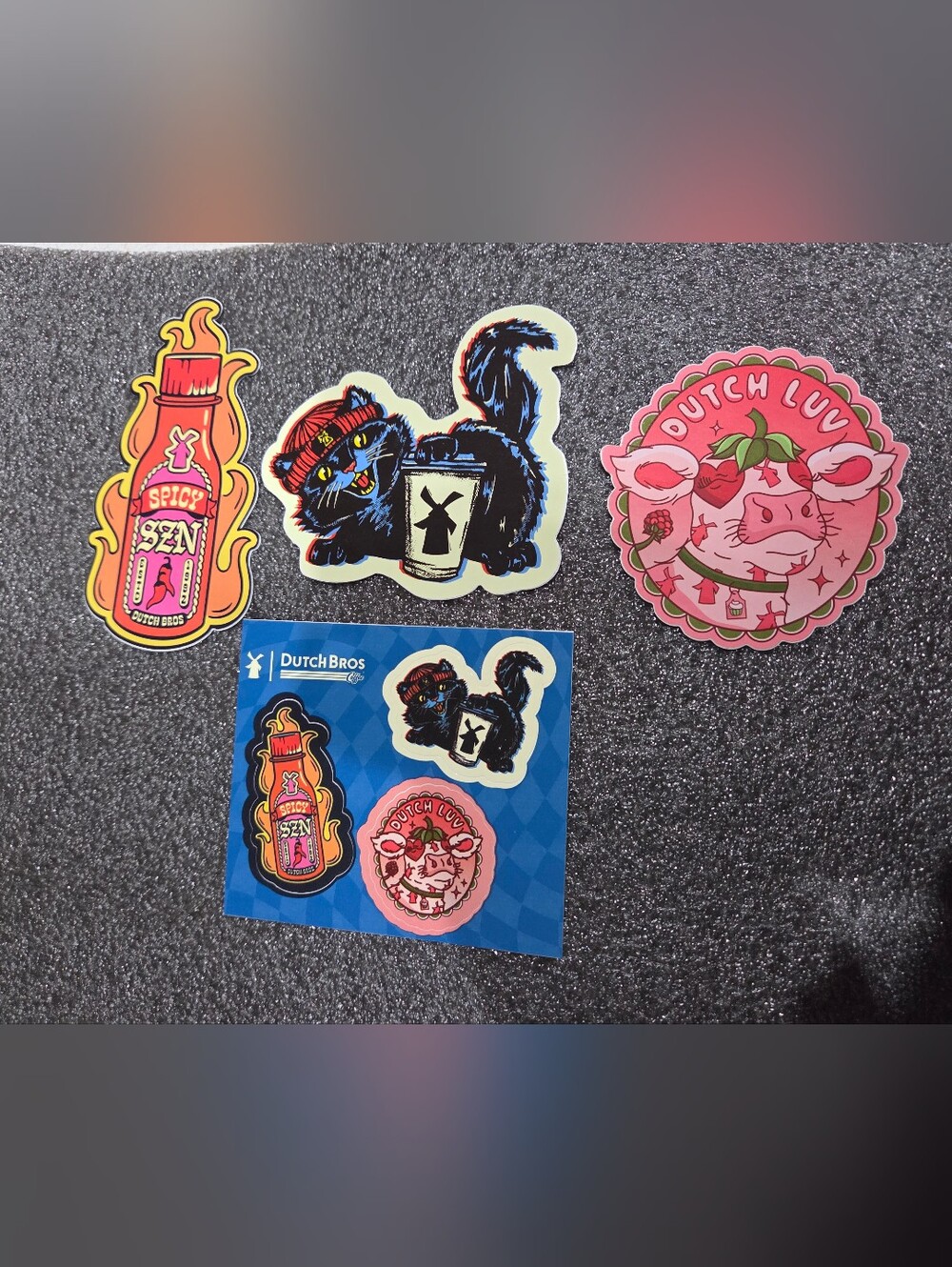 Dutch Bros Mini stickers 9/26 Drop with original stickers
